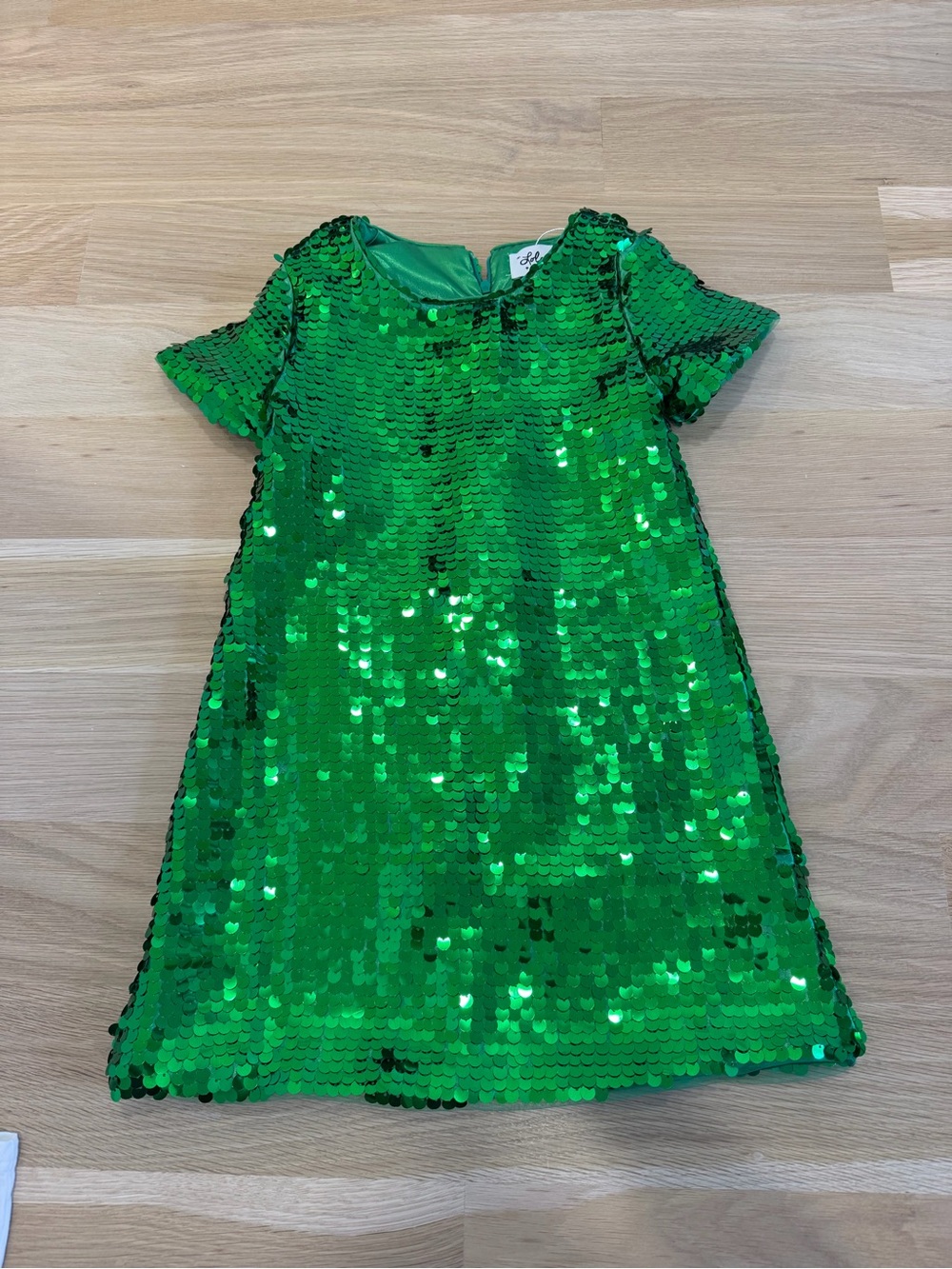 Lola + The Boys Green Sequin Short Sleeve Dress Costume